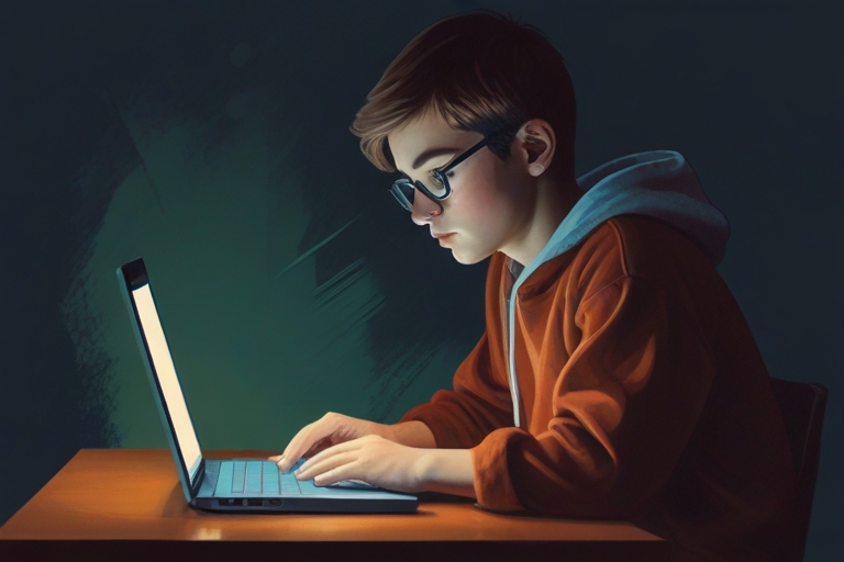 A boy making website